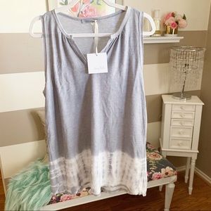 Honey belle chambray tie dye sleeveless top size large